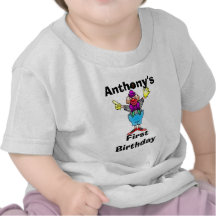 Colourful Clown Personalised Baby Tee