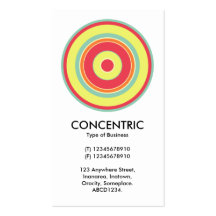 Colourful Concentric Circle 01 Business Card