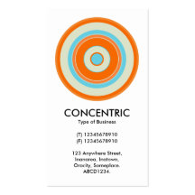 Colourful Concentric Circle 03 Business Card Template