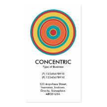 Colourful Concentric Circle 05 Business Cards
