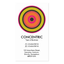 Colourful Concentric Circle 06 Business Card Templates