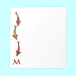 Colourful Coy Fish Monogram Note Pad notepads