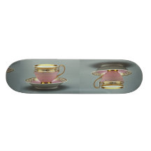 Colourful cup and saucer , Berlin, Germany Skateboard Deck