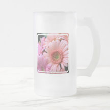 Colourful Daisies Frosted Beer Mug