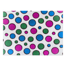 Colourful dots fabric personalised announcements