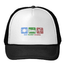 Colourful eat sleep dance mesh hats