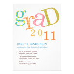 Colourful excitement graduation class announcement