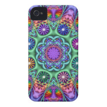 Colourful Fantasy Floral iPhone 4 case