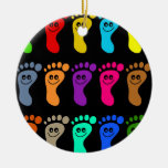 Colourful Feet Christmas Ornaments