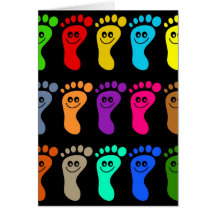 Colourful Feet Greeting Card