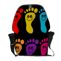 Colourful Feet Messenger Bags