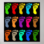 Colourful Feet Posters