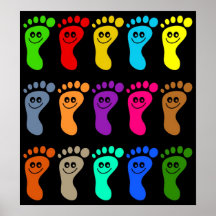 Colourful Feet Posters