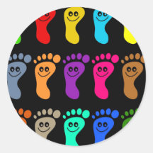 Colourful Feet Stickers