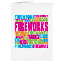 Colourful Fireworks Cards
