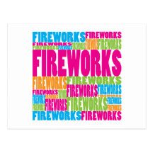 Colourful Fireworks Postcards