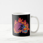 Colourful Flaming Skull Coffee Mugs