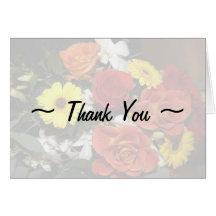 Colourful Flower Bouquet Background In and Outside Greeting Cards