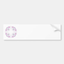 Colourful fun pattern. White, Purple, Orange. Bumper Sticker