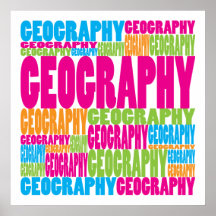 Colourful Geography Print