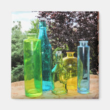 Colourful Glass Bottles Magnet