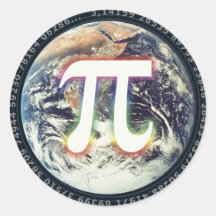 Colourful Glowing Pi - math sticker