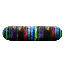 Colourful graffitis design skate deck