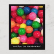 Colourful Gum Ball Candy Personalized Flyer