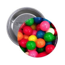 Colourful Gum Ball Candy Pinback Buttons