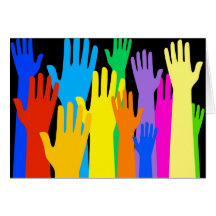 Colourful Hands Card