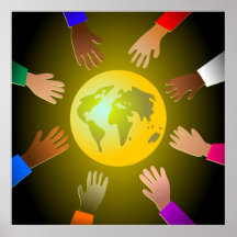 Colourful Hands Print