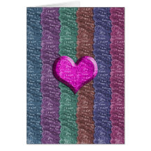 Colourful Heart Metal Mesh Card