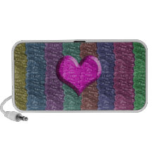 Colourful Heart Metal Mesh Notebook Speakers