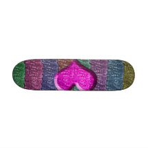 Colourful Heart Metal Mesh Skate Board Decks