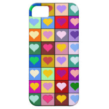 Colourful Heart Squares iPhone 5 Cover
