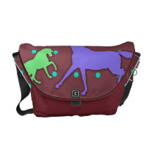 Colourful Horses Messenger Bag