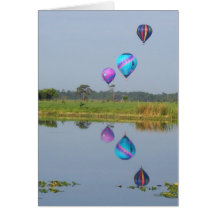 Colourful Hot Air Balloons photographic image Greeting Cards