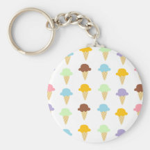 Colourful Ice Cream Cones Key Chain