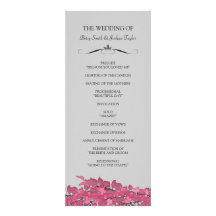 Colourful Leaves Wedding Ceremony Programs Personalized Announcements