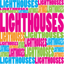 Colourful Lighthouses Cut Outs