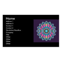 Colourful Medallion Profile Card Business Card Template