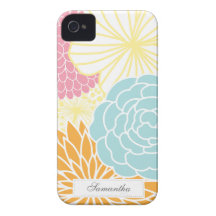Colourful Mod Florals iPhone 4 Case