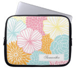 Colourful Mod Florals Laptop Computer Sleeve