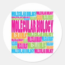 Colourful Molecular Biology Round Sticker