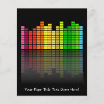 Colourful Music Equalizer w/Reflection, Cool Techn Full Colour Flyer