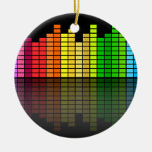 Colourful Music Equalizer w/Reflection, Cool Techn Ornaments
