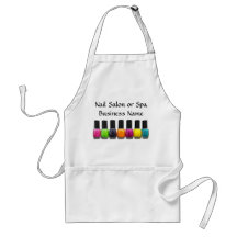 Colourful Nail Polish Bottles, Nail Salon Aprons