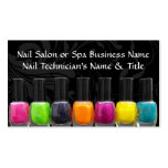 Colourful Nail Polish Bottles, Nail Salon Business Card Templates