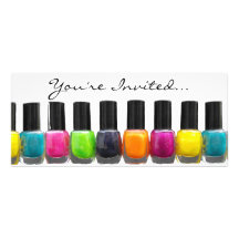 Colourful Nail Polish Bottles, Nail Salon Personalised Announcements