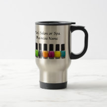 Colourful Nail Polish Bottles, Nail Salon Mugs